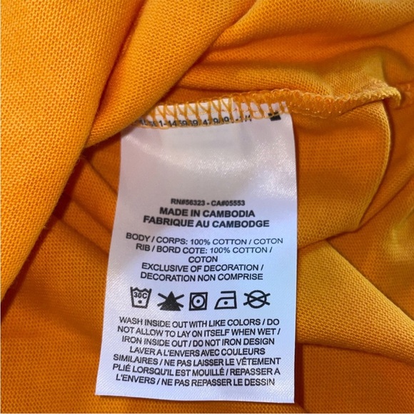 Nike Women's Orange Cotton Crop Top - Picture 6 of 6